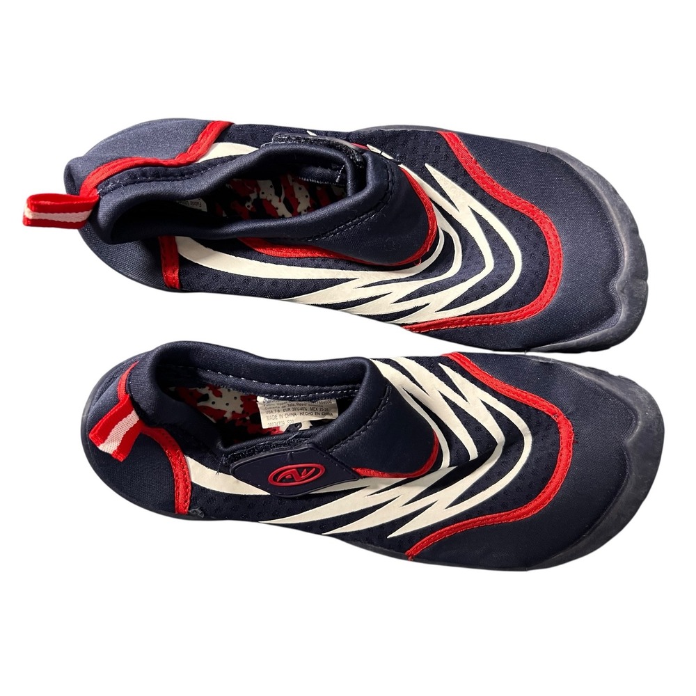 Northside Kids Water Shoes Aqua Socks Navy Red Slip On Youth Size 7-8